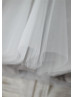 Silver Sequin Tulle Cap Sleeves Knee Length Flower Girl Dress 